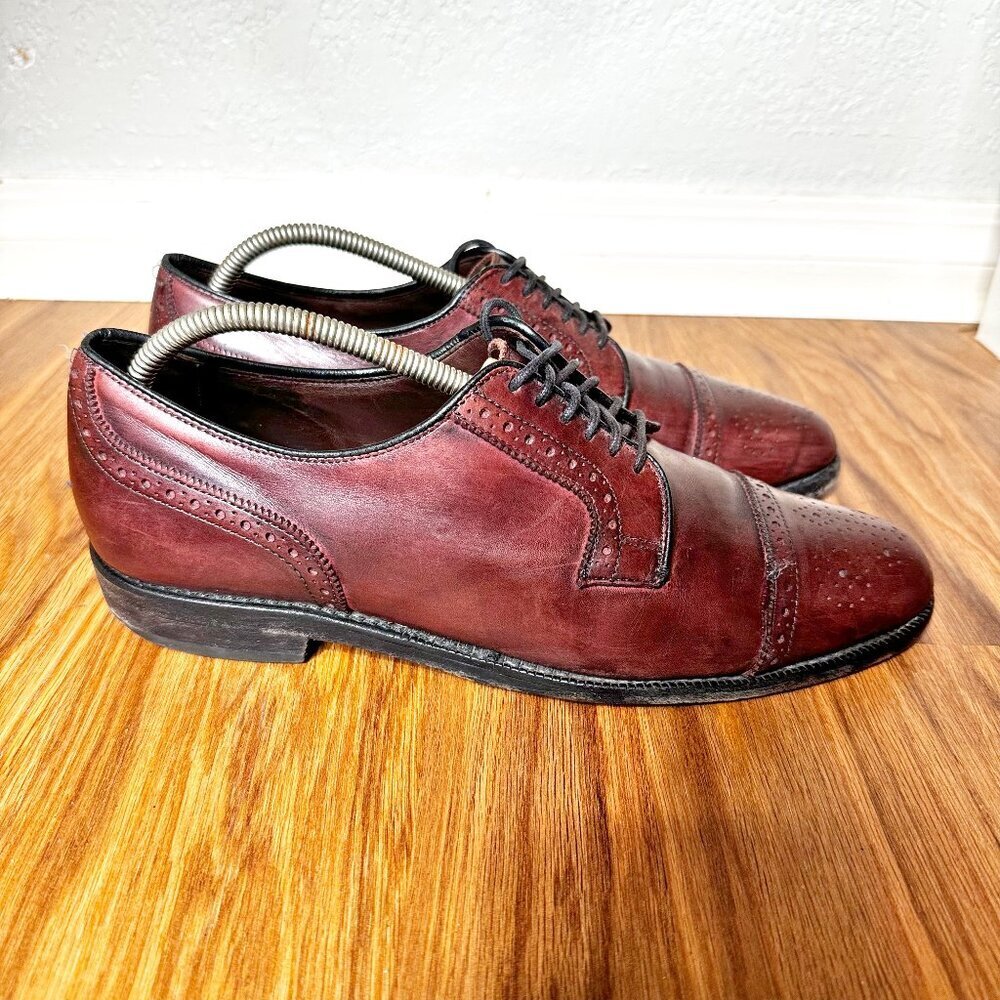 Allen Edmonds Hancock Men’s Dress Shoes Size 10.5 Burgundy Leather 7677‎